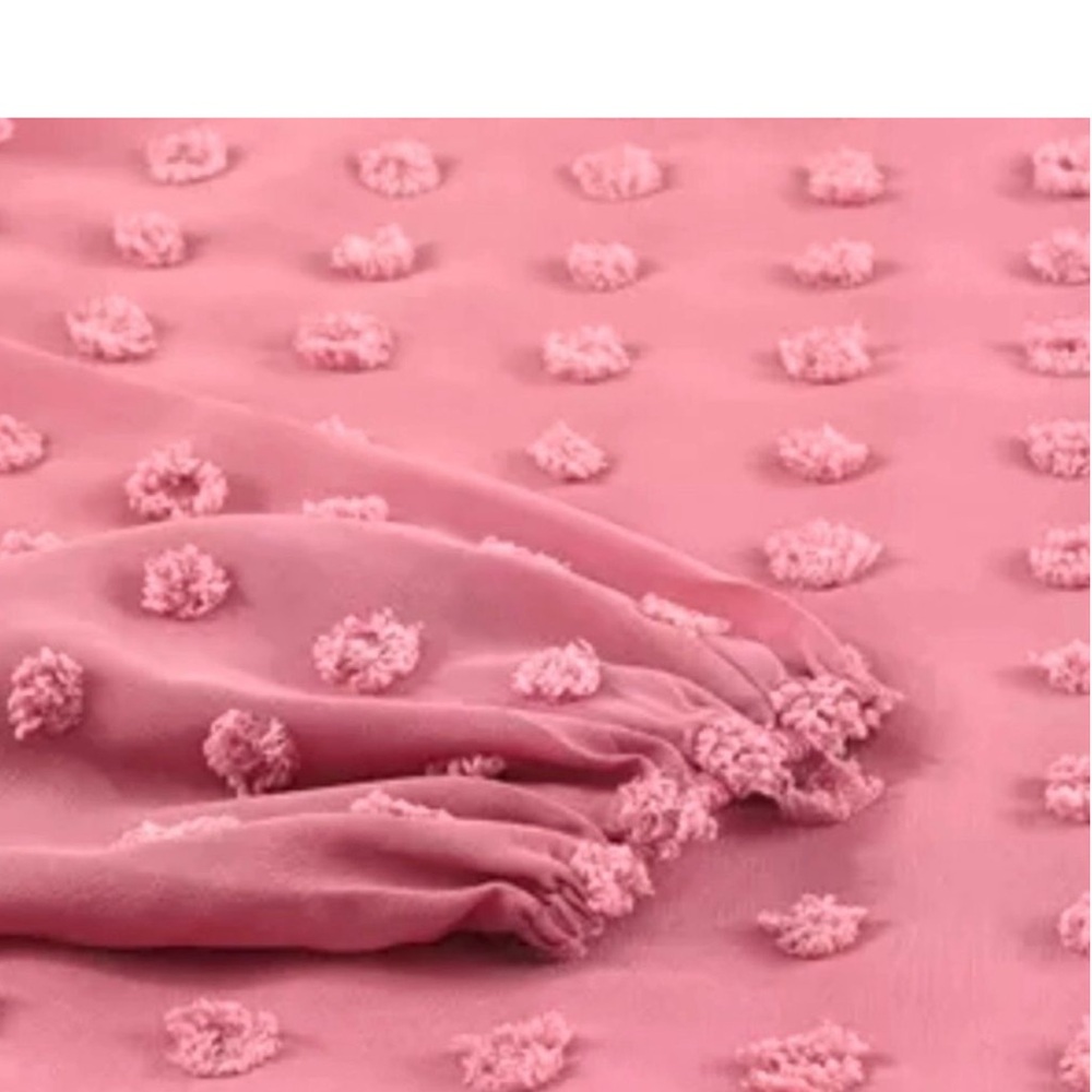💐 PINK SWISS DOT PUFFED LONG SLEEVE TOP - Picture 8 of 11